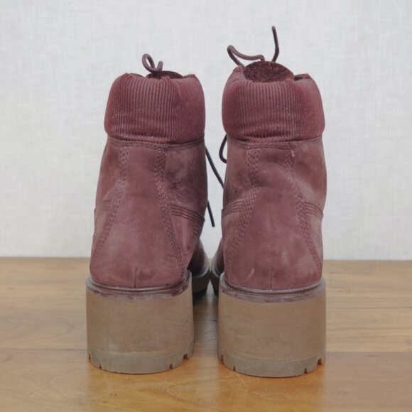 Timberland Kinsley Burgundy Nubuck Leather Boots SIze 8 - Picture 8 of 9